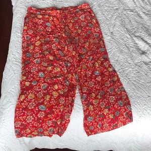 LOFT flowy crop pants, worn twice